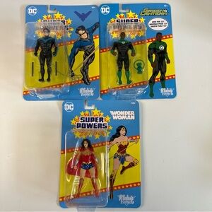 DC Superpowers Lot Of 3 Figures Nightwing Green Lantern Wonder Woman Sealed